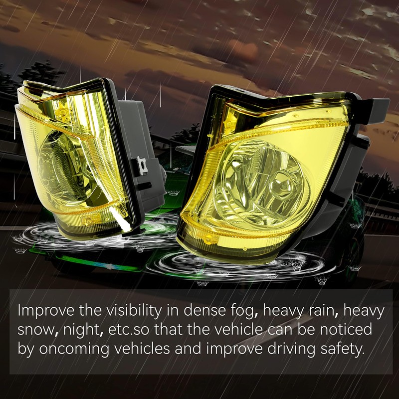 HECASA Fog Light Compatible with 2006-2010 Lexus IS250/IS350 Replacement for