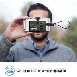 SAMSON Go Mic Mobile - Professional Wireless Microphone System for Smartphones - 14/GMM - Deliver Professional Quality Audio - Attaches to Smartphones (Receiver Only) - Black