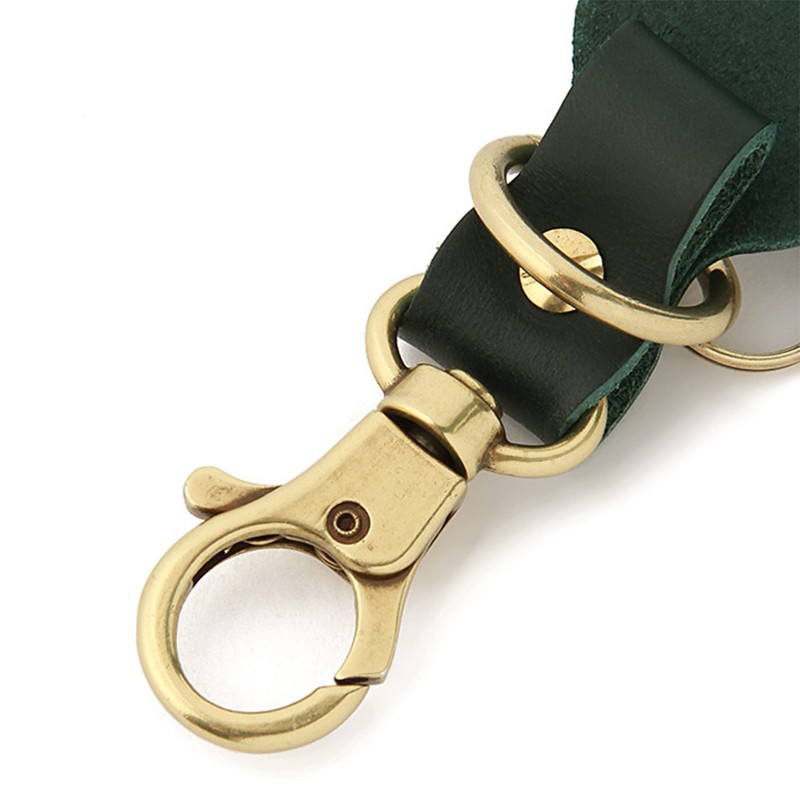 IL BISONTE Key Ring, Keychain, Leather, Genuine Leather, Cowhide Leather,