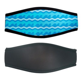 BRTNUP Dive Mask Strap, Decorative Printing Swim Mask Strap Covers, Hair Tape, Neoprene Diving Mask Strap Cover, Eyeglass Strap, Mask Strap Cover for Men and Women Water Sports (blue)