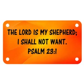 Fast Service Designs PSALM 23:1 Verse 4" X 7" ATV Motorcycle License Plate Christian Emblem