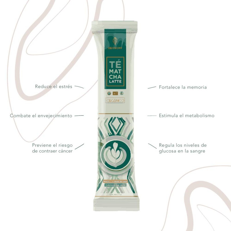 Té Matcha Latte Orgánico en Sticks, 16 Sticks, Ceremony Matcha
