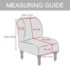 UCCONO Armless Accent Chair Slipcovers, Thick Velvet Slipper Accent Chair