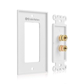Peakloong 2 Posts Speaker Wall Plate Home Theater Wall Plate Audio Panel for 1 Speakers