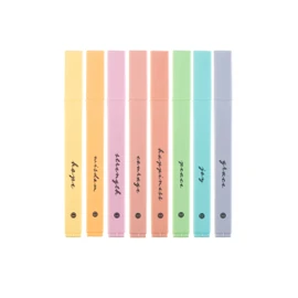 DIVERSEBEE Bible Highlighters with Soft Chisel Tip, 8 Pack Assorted Colors Pens No Bleed, Quick Dry Set, Cute Aesthetic Markers, Bible Study Journaling Supplies and Accessories (Pastel)