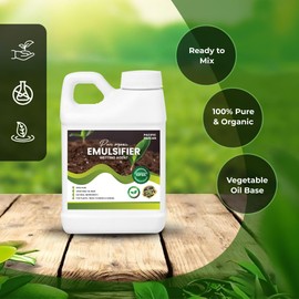 Pacific Pelican Pure Organic Unscented Emulsifier (Wetting Agent) - 100% Pure Vegetable Oil Base for Plants, Trees, Flowers & Shrubs - Premium Quality (8 oz)