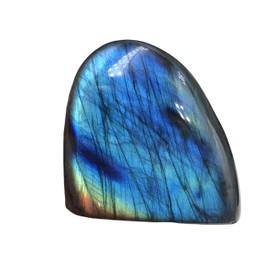 Steinfixx® - Schöne Labradorit Freeform | traumhaftes Farbspiel | handpoliert | A* Qualität I Heilstein I Glücksstein I Chakra-Stein | (200-300 Gramm)