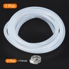 MECCANIXITY 3.3ft Clear Silicone Rubber Tubing 1/4" ID 1/2" OD