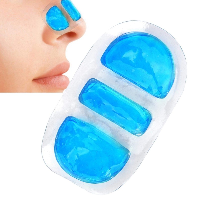 ANGGREK Nose Cold Gel Ice Pack - Blue, Flexible &