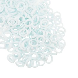 Pack of 200 Small Hair Bobbles for Girls, Elastic Hair Bobbles, Ponytail, Colourful, Mini Headband for Baby, Toddlers, Girls (White)