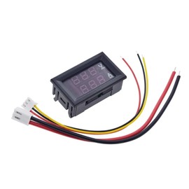 Itisyou Digital Voltmeter, Ammeter, DC0-100V/10A Measuring, Tester, Digital Voltage Current Checker, LED Panel Mounted, 2-Color Screen Voltage Current Multimeter, Set of 3