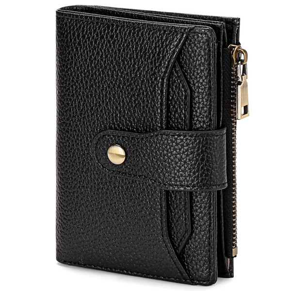 GAEKEAO Small Wallets Woman RFID Blocking Leather Bifold Card Holder
