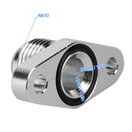 10AN Turbo Oil Drain Flange, AN10 Oil Return Flange Adapter Aluminum Alloy Fitting Fit for Mitsubishi TD04 TD05 TD06 Series T3/T4