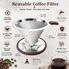 Pour Over Coffee Dripper, Stainless Steel Coffee Filter 600 Mesh