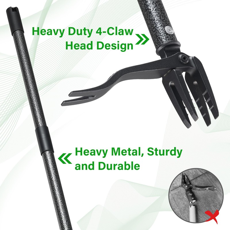 LLARGUEST Weed Puller Tool, 61" Stand Up Heavy Duty Gardening