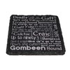 Irish Slang Square Printed Slate Drink Coasters Set of 4