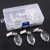 Keadic 10 x Professional Tablecloth Weights Crystal Teardrop Prisms Pendants