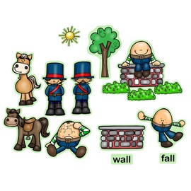 Story Time Felts Humpty Dumpty Felt Figures for Flannel Board Set 15 Pieces Toddlers Preschool Nursery Rhyme