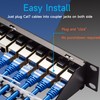 Lysymixs 24 Port RJ45 Patch Panel Cat7 STP Feed Through,
