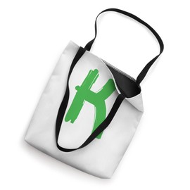 Creative Bold Green Letter K - Design Alphabet - Marker Tote Bag