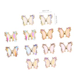 Healeved 48pcs DIY Manicure Charms Butterfly Nail Decorations Material Beautiful Versatile