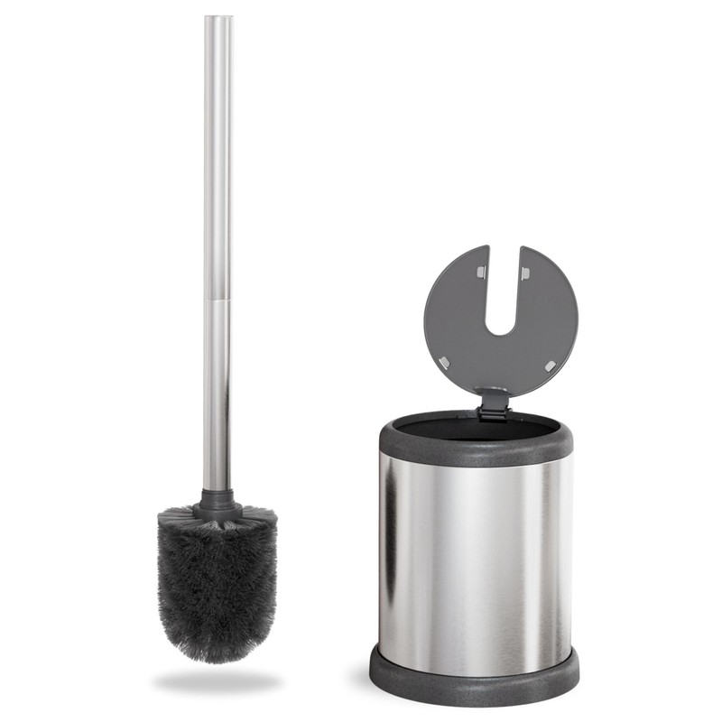 ToiletTree Products Toilet Brush with Lid - Sleek Toilet Bowl