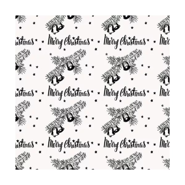Riley Blake All About Christmas C10797 White Stamps Cotton Fabric