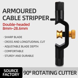 4-10、8-28.6 、8-28.6（Double head) Transverse armoured cable stripping Fiber optic cable stripper FTTH Armored Fiber Cable KELUSHI (Gold double head 8-28.6)
