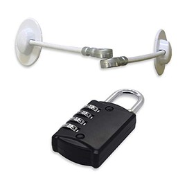 Felimoa Refrigerator Door Lock, Refrigerator Door Lock, Keys, Dial Type, No Drilling Required (Set of 2)