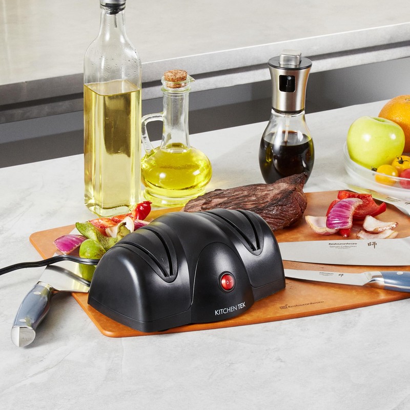 Restaurantware-Kitchen Tek 2-Stage Electric Knife Sharpener, 1 Straight-Edge Knife Sharpener