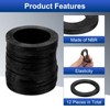 sourcing map 12 Pcs Solid Nitrile Rubber Flat Washer DN65