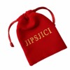 JIPSJICI Mens Stainless Steel Vintage Ruby Stone Cross Ring Silver