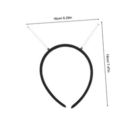 Ipetboom 20pcs Black Spring Headbands for Women DIY Handmade Hair Accessories Soft Comfortable Hairbands for Weddings Parties Crafts Hair Friendly Secure Hold