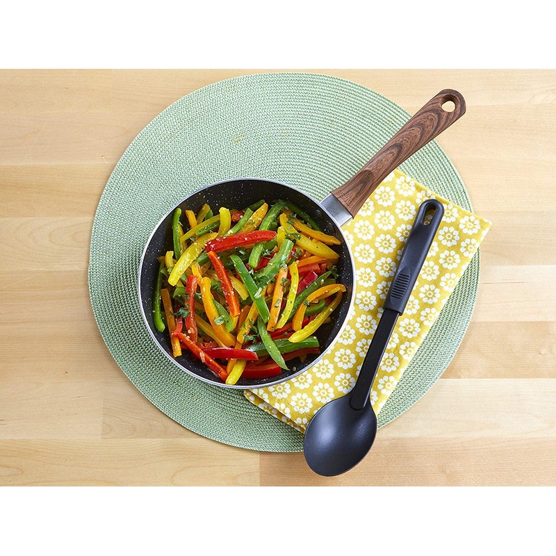IMUSA USA Woodlook 8" Black Stone Fry Pan Handle and