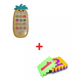 Tapete 1 Tapete De Foamy 10pz+ 1 Telefono Didactico Juguete Bebes