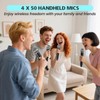 Wireless Microphones System with 4 X 50 Channels Cordless Handheld