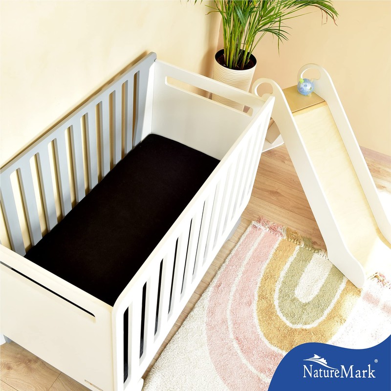 NatureMark Pack of 2 Children's Terry Fitted Sheets, Cuddly Soft,