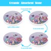 Car Coasters 2 Pack,2.56" Ceramic Stone Car Cupholder Absorbent Coaster