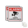 6" x 6" CCTV Alarm Sign Metal Brushed Aluminum UV
