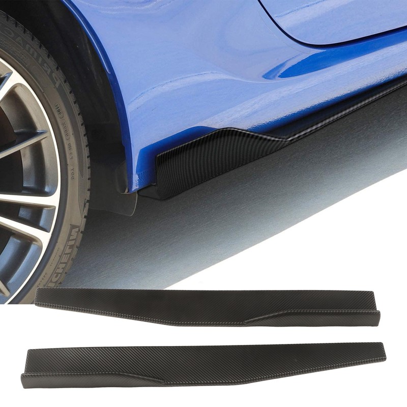2PCs Side Skirt Winglet Carbon Fiber Style Universal Car Side