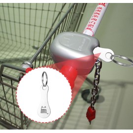 jatimdotin 4Pcs Trolley Token, Shopping Trolley Removers, Removable Shopping Trolleys Token Keyring for Releasing Supermarket Trolleys