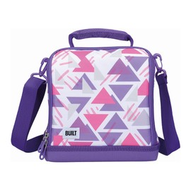 Built Insulated Lunch Bag with The Active Design, Polyester/PEVA, Purple/White, 18.5 x 24 x 26 cm