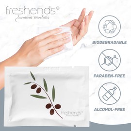 Freshends Luxurious Towlette Variety Bundle: (25) Freshends, (25) Freshstarts, (25) Freshlens, (25) Hand Sanitizer Wipes. Flushable toilet tissues, personal care wipes, and travel-friendly wet wipes