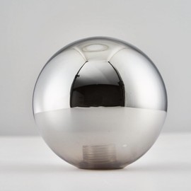 Wystco Elegant Smoke Grey Glass Globe Shade, 4.72" Diameter Frosted Bubble Shade for Lamps, Chandeliers, Wall Sconces & Pendant Lighting