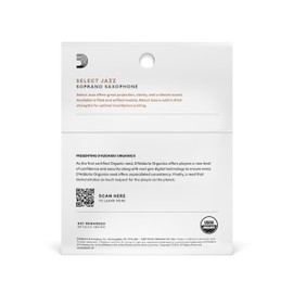 D'Addario Woodwinds Organic Select Jazz Unfiled Soprano Saxophone Reeds - Sax Reeds - Individually Sealed - 2 Soft, 3 Pack