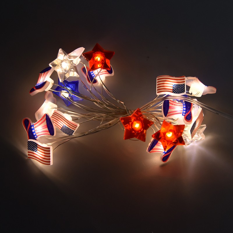 Independence Day Light String Wireless Remote Control IP44 Waterproof Timing