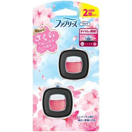 Febreze Car Air Freshener Easy Clip Sakura Floral, 0.8 fl oz (2.4 ml) x 2 Packs