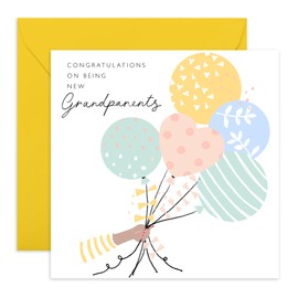 Central 23 New Baby Card For New Grandparents - Congratulations Card New Baby Boy Or Girl For Nan - Baby Shower Grandad Gifts - Comes With Stickers And Envelope