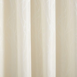 Exclusive Home Finesse Branch Print Grommet Top Curtain Panel Pair, 54"x84", Ivory