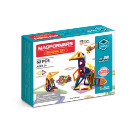 Magformers Designer Set (62-pieces) Magnetic Building Blocks, Educational Magnetic Tiles Kit , Magnetic Construction shapes STEM Toy Set